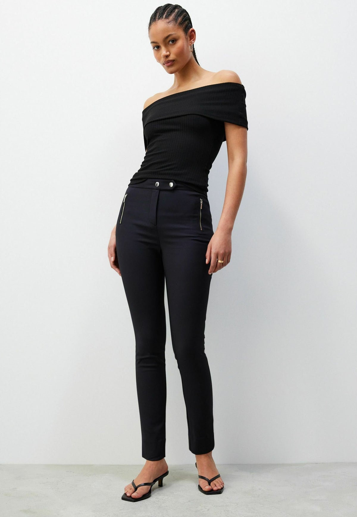 PetiteTrouser Mottled Black
