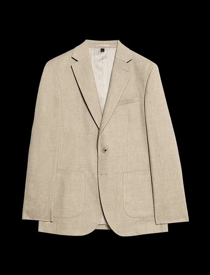 Tailored Fit Italian Linen Blend Twill Blazer