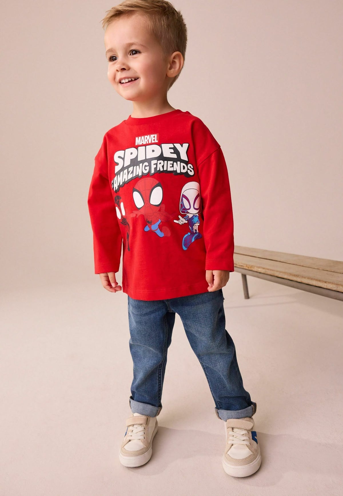 Spidey And His Amazing Friends Print T-Shirt Red