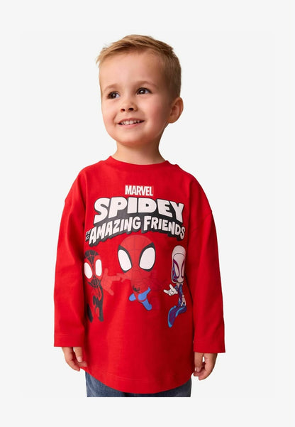 Spidey And His Amazing Friends Print T-Shirt Red