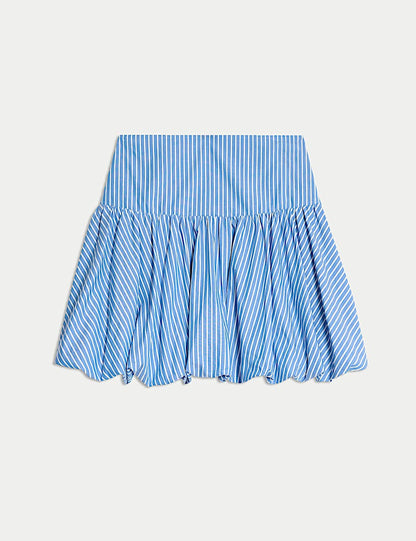 Pure Cotton Printed Puff Ball Skirt