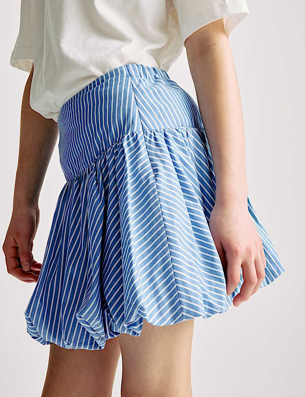 Pure Cotton Printed Puff Ball Skirt