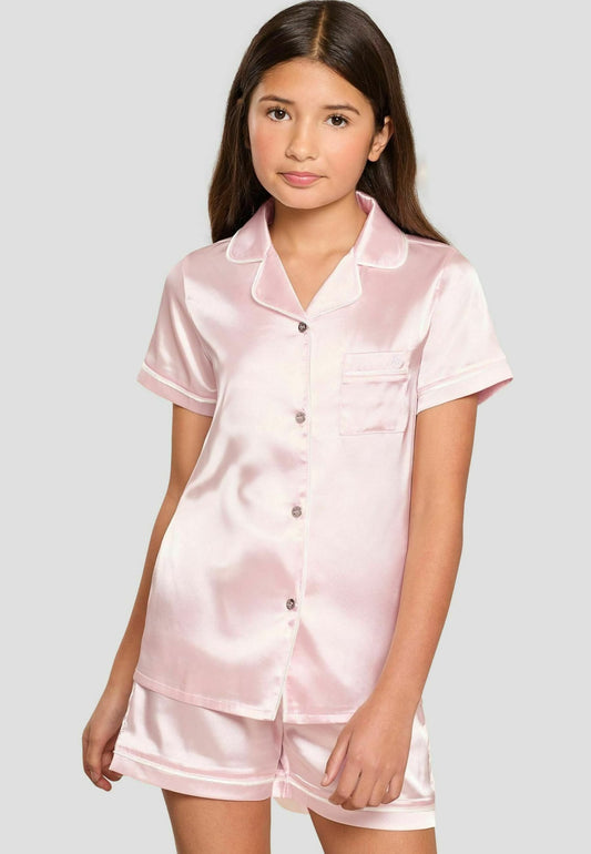 Lipsy Pink Satin Pyjamas Set (13-14 Yrs)