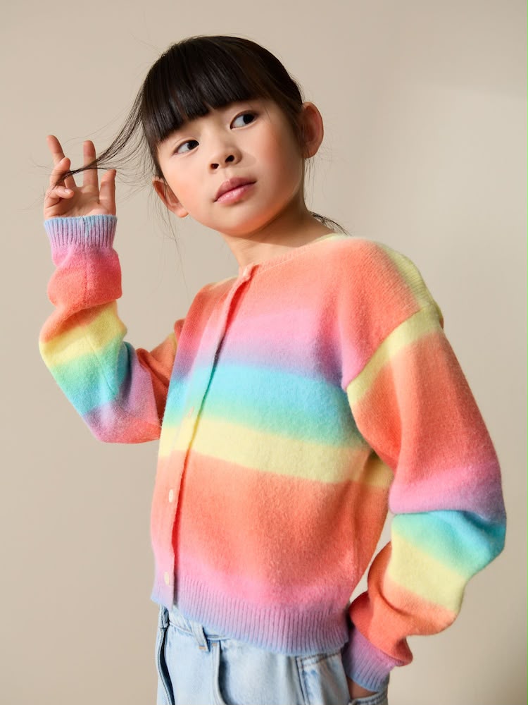 Rainbow Stripe Cosy Cardigan