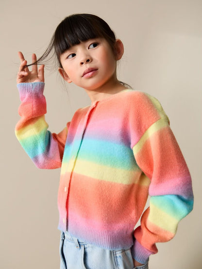 Rainbow Stripe Cosy Cardigan