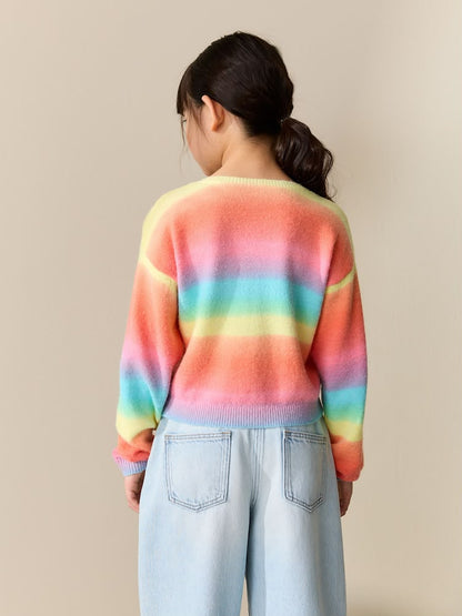 Rainbow Stripe Cosy Cardigan