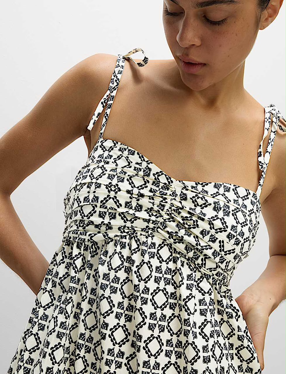 Pure Cotton V-Neck Midaxi Beach Dress