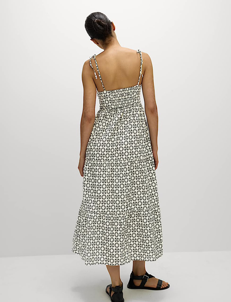 Pure Cotton V-Neck Midaxi Beach Dress