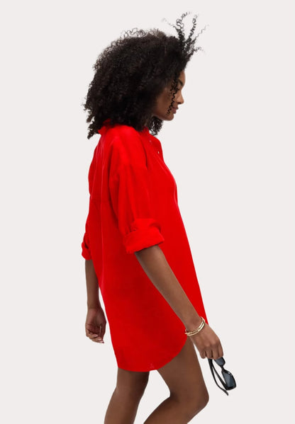 Marks & Spencer Tomato Red Long Sleeve Shirt - Beach