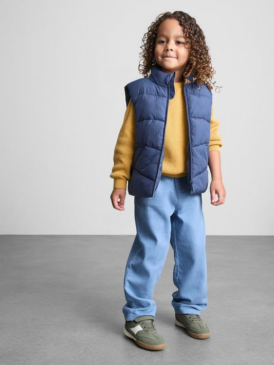Zip Up Gilet Jacket With Funnel Neck And Slip Pocket