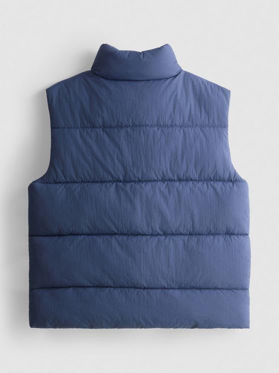 Zip Up Gilet Jacket With Funnel Neck And Slip Pocket