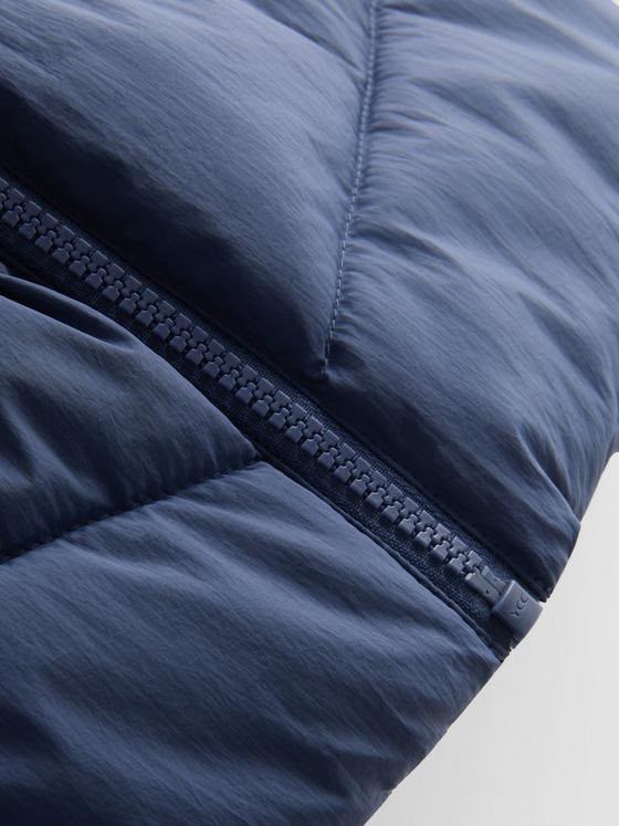 Zip Up Gilet Jacket With Funnel Neck And Slip Pocket