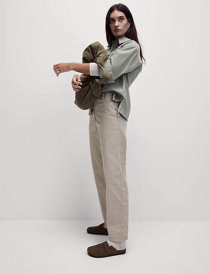 Cotton Rich Straight Leg Ankle Grazer Chinos
