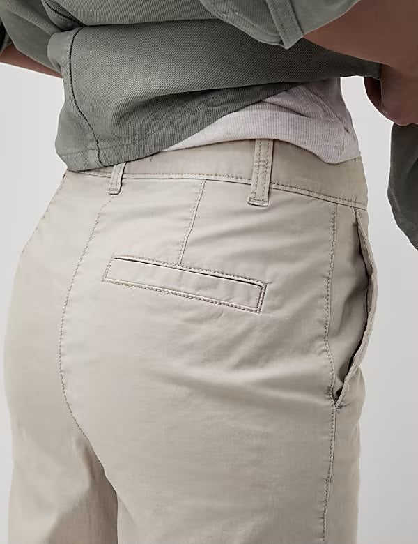 Cotton Rich Straight Leg Ankle Grazer Chinos