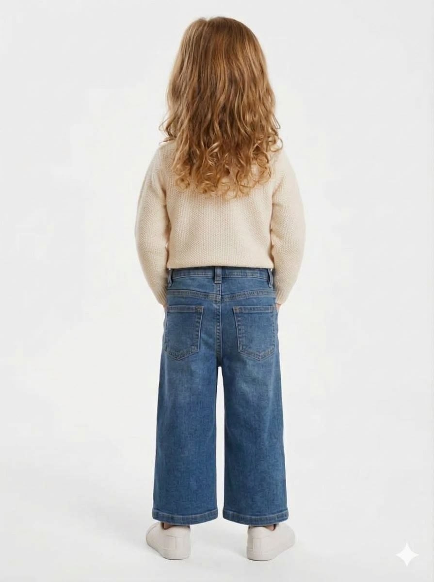 Mango Wide Leg Jeans Trouser Blue