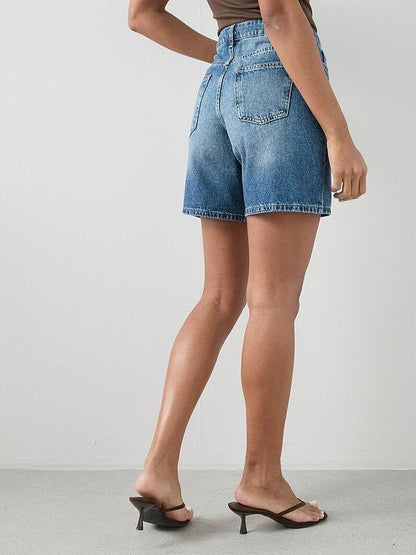 Longline Vintage Short Dark Wash