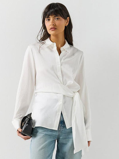 Side Knot Blouse - White