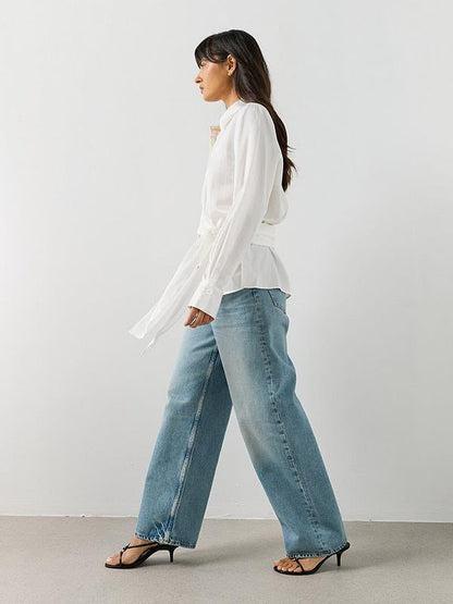Side Knot Blouse - White