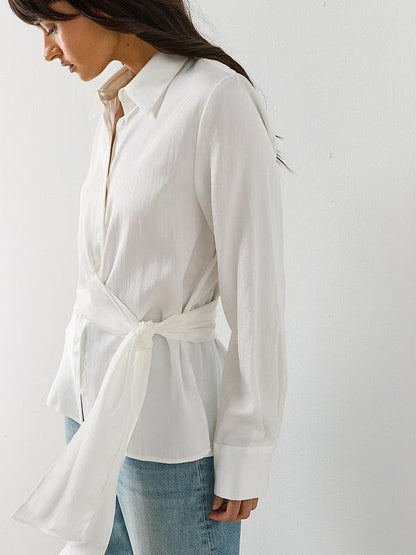 Side Knot Blouse - White