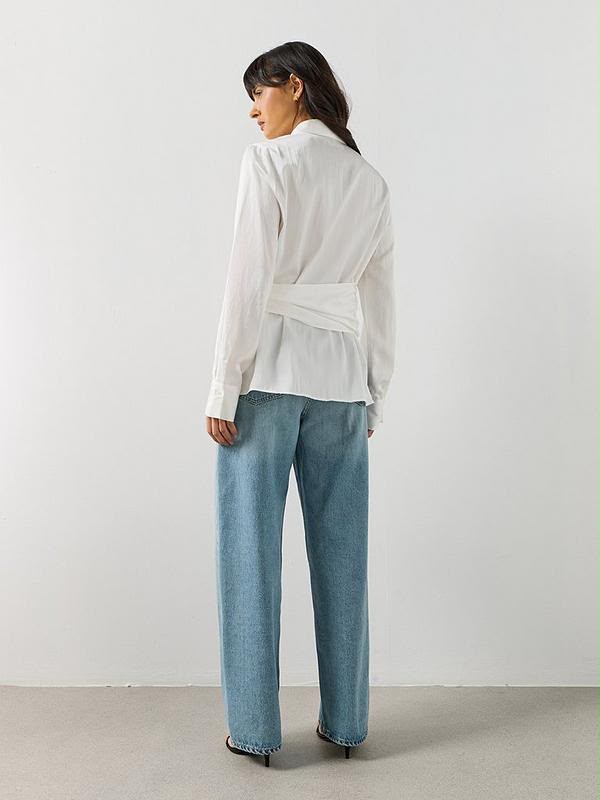 Side Knot Blouse - White