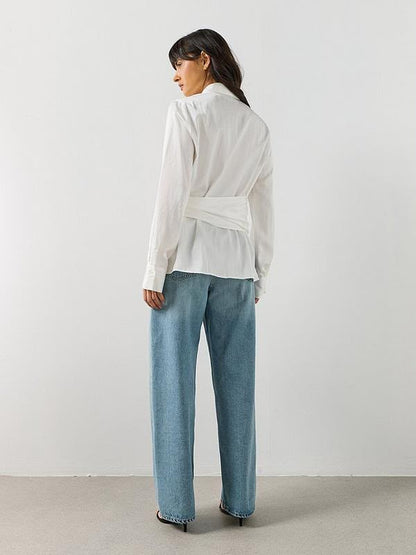 Side Knot Blouse - White