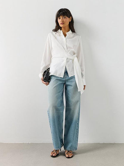 Side Knot Blouse - White