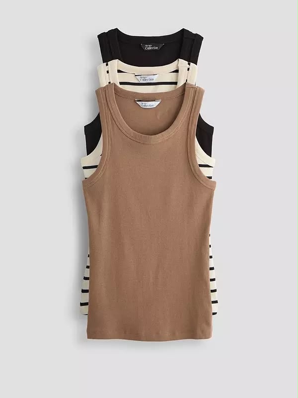 3 pack Rib Racer Vests - Multi