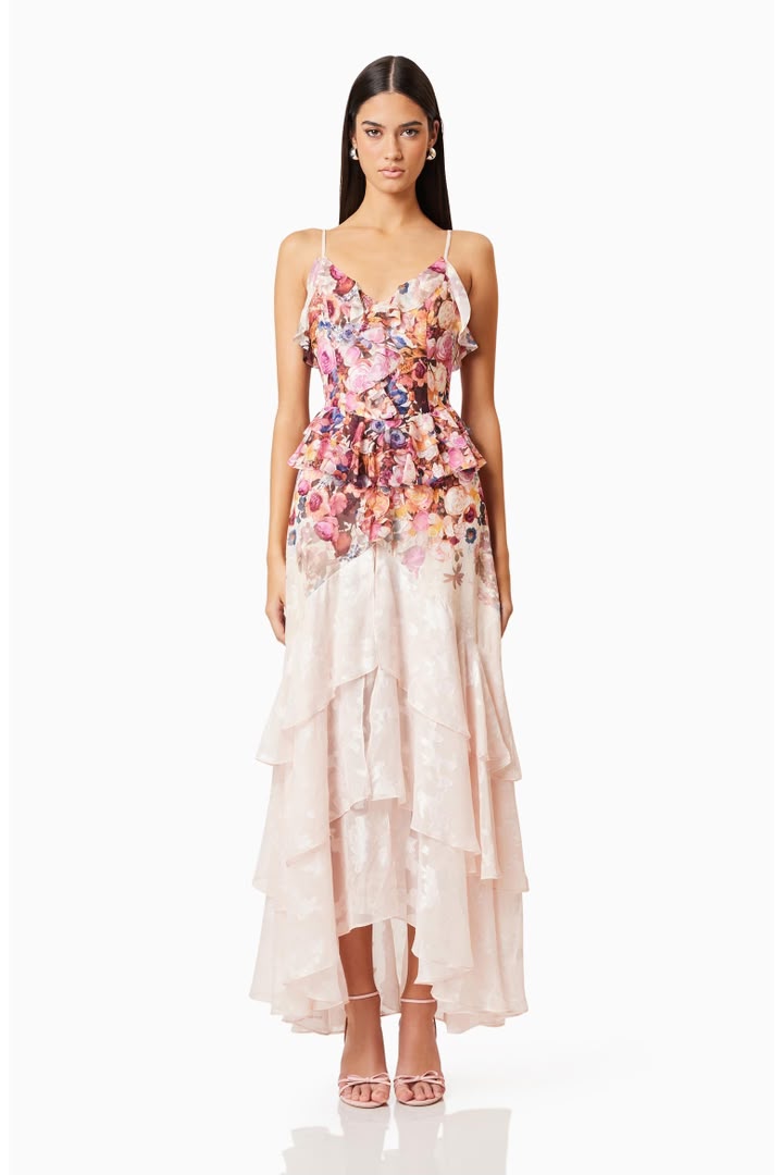 Perla Floral Tiered Maxi Dress