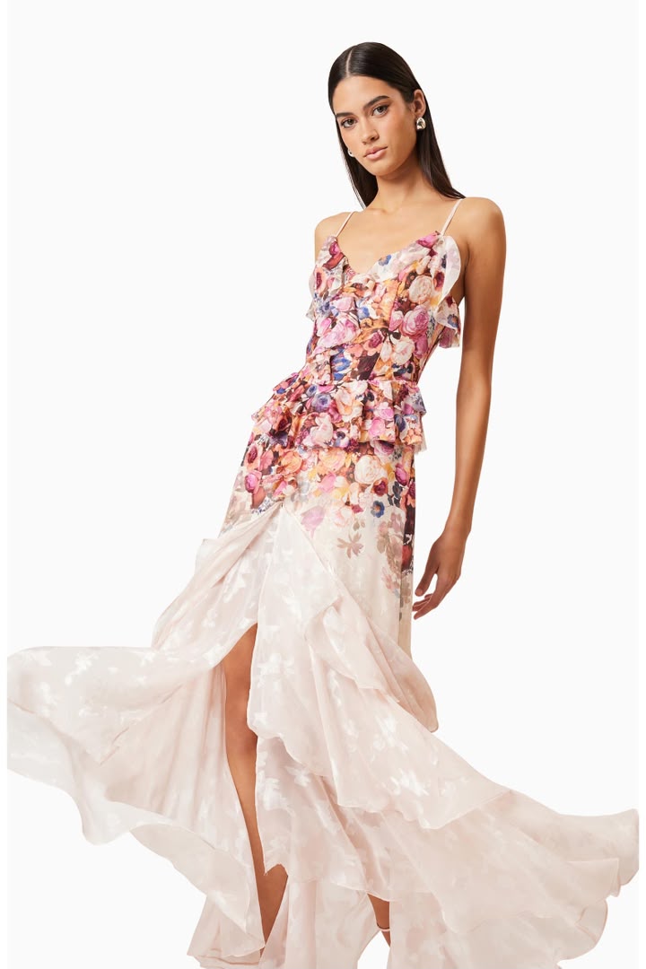 Perla Floral Tiered Maxi Dress