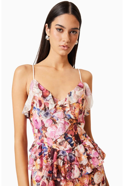Perla Floral Tiered Maxi Dress