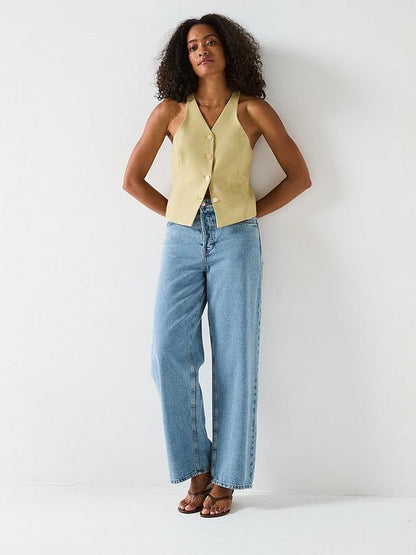 V by Very 90s Neck Waistcoat - Green