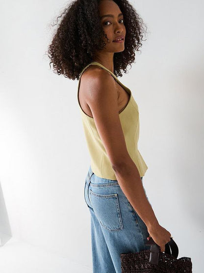 V by Very 90s Neck Waistcoat - Green