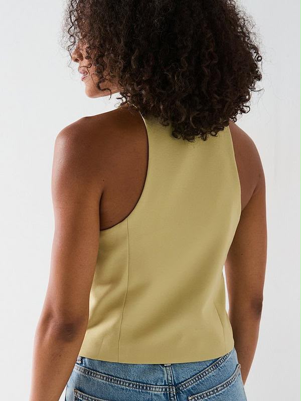 V by Very 90s Neck Waistcoat - Green