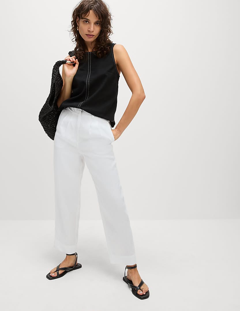 Pure Linen Tapered Trouser