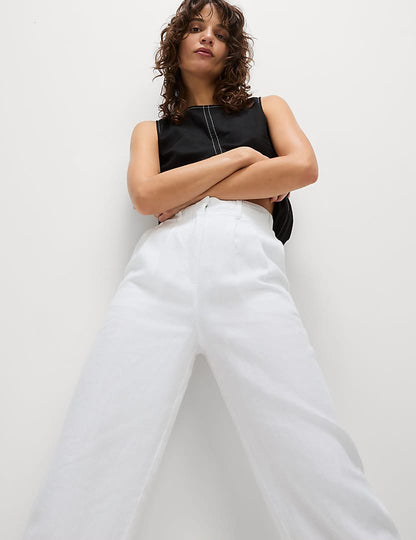 Pure Linen Tapered Trouser