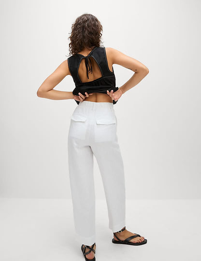Pure Linen Tapered Trouser