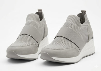 Knit Slip On Wedge Sneakers
