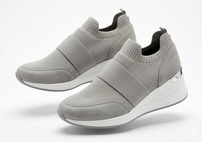 Knit Slip On Wedge Sneakers