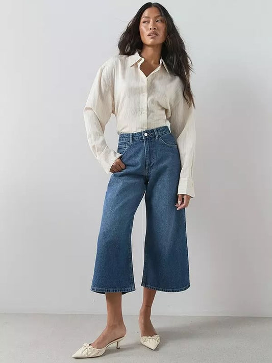 Denim Culotted Jeans