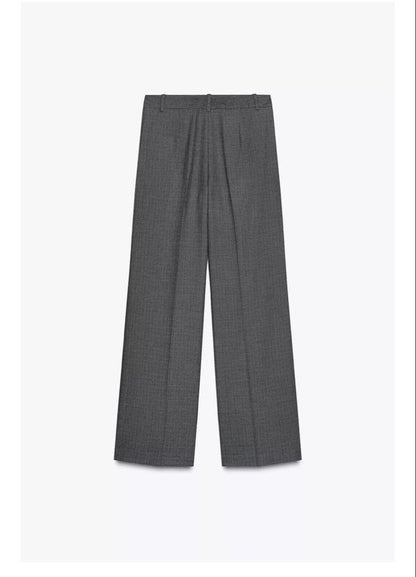 Zara Wide Leg Pleated Trouser