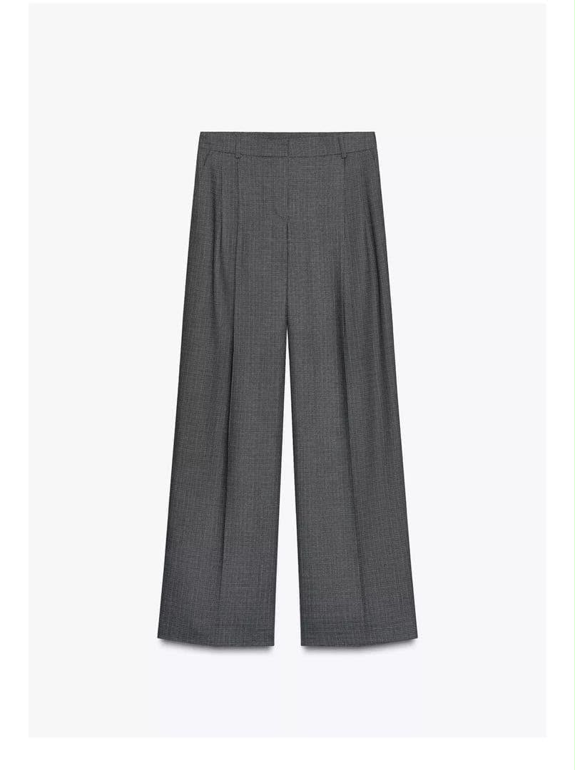 Zara Wide Leg Pleated Trouser
