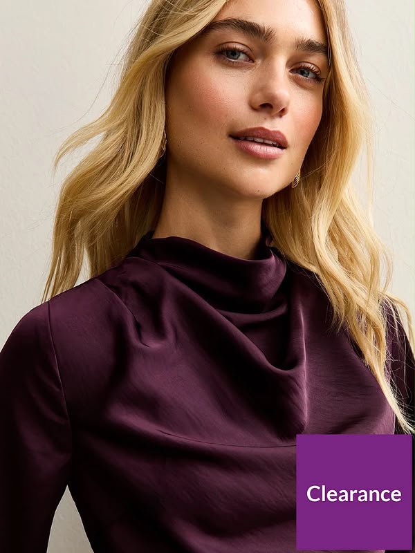 Cowl Neck Long Sleeve Top