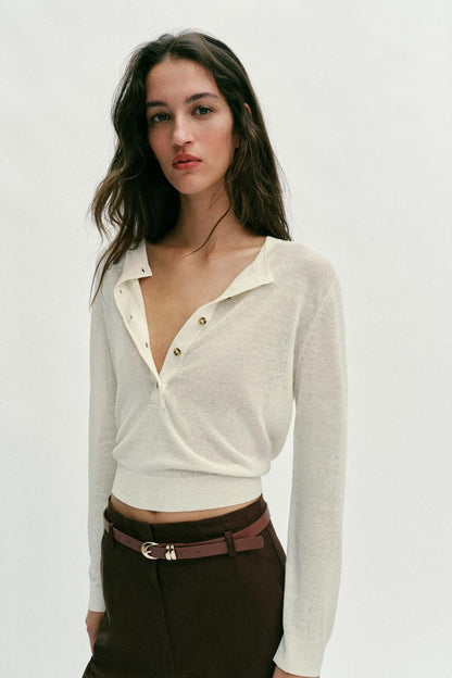 Zara Mid Waist Cropped Trouser With Belt