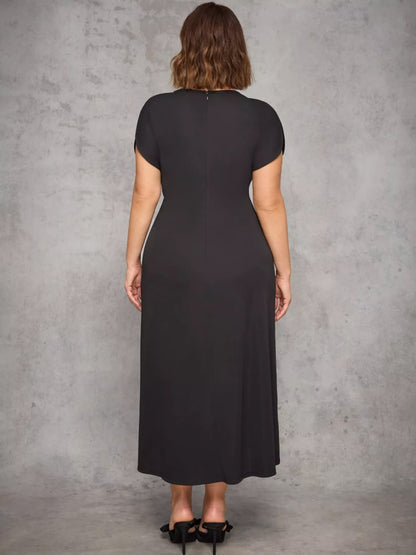 Curve Draped Side Maxi Dress