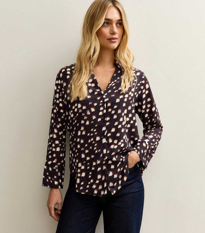 Brown Speckled Pattern Colin Shirt