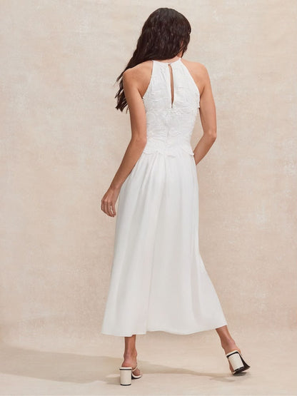 Cotton Marina Floral Cutwork Dress