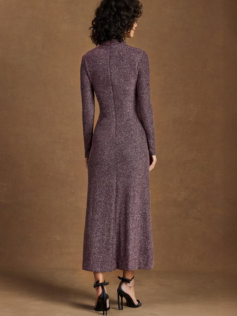Cameron Metallic Long Sleeve Dress