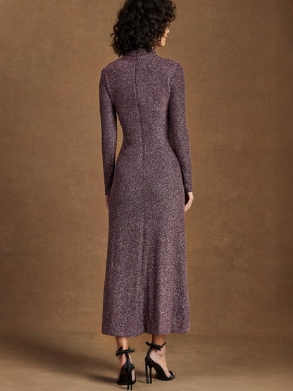 Cameron Metallic Long Sleeve Dress