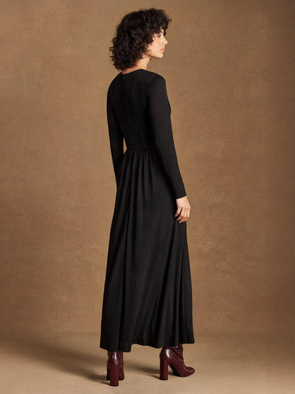 Petite Seamed Bodice Maxi Dress