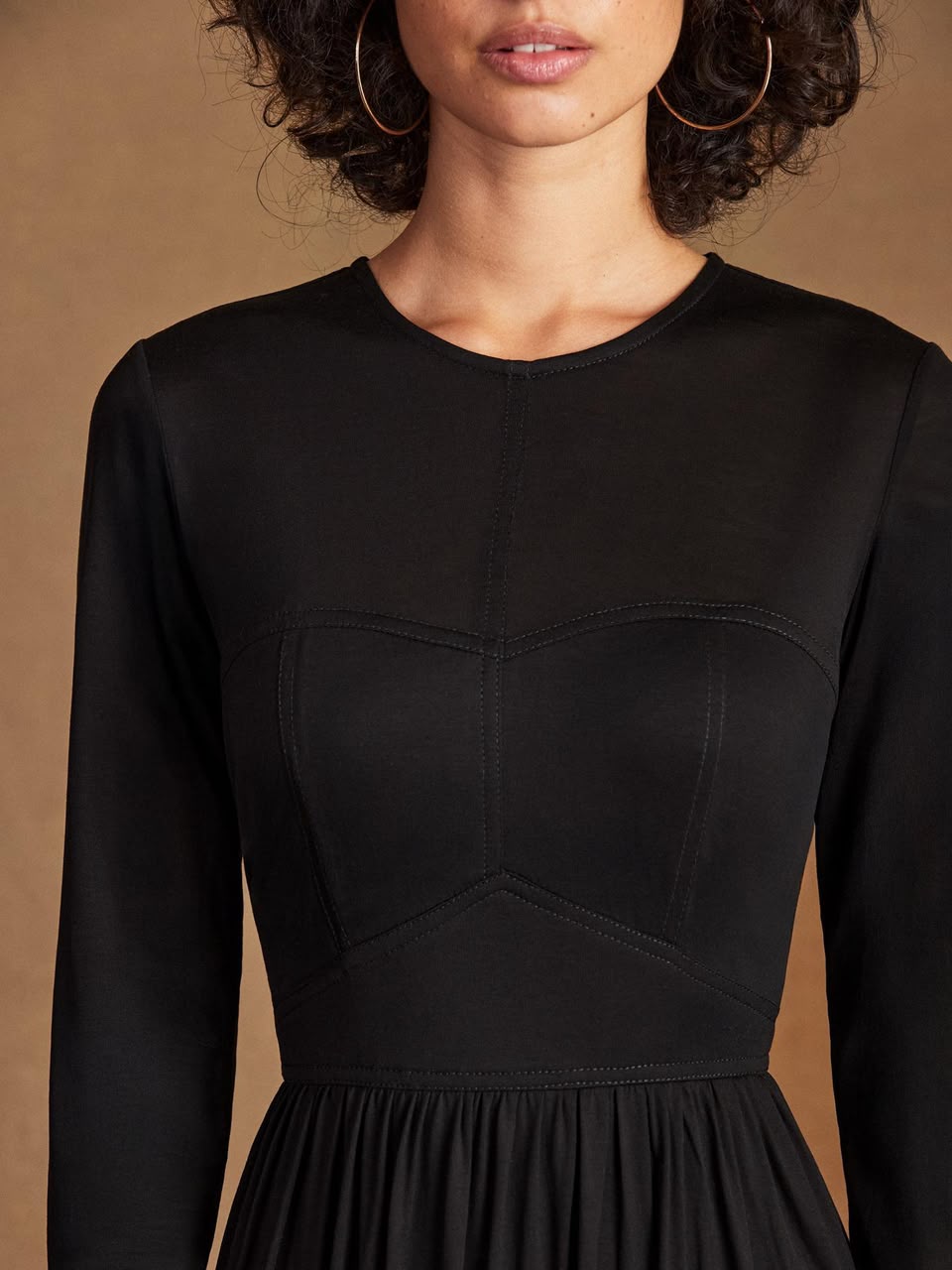 Petite Seamed Bodice Maxi Dress